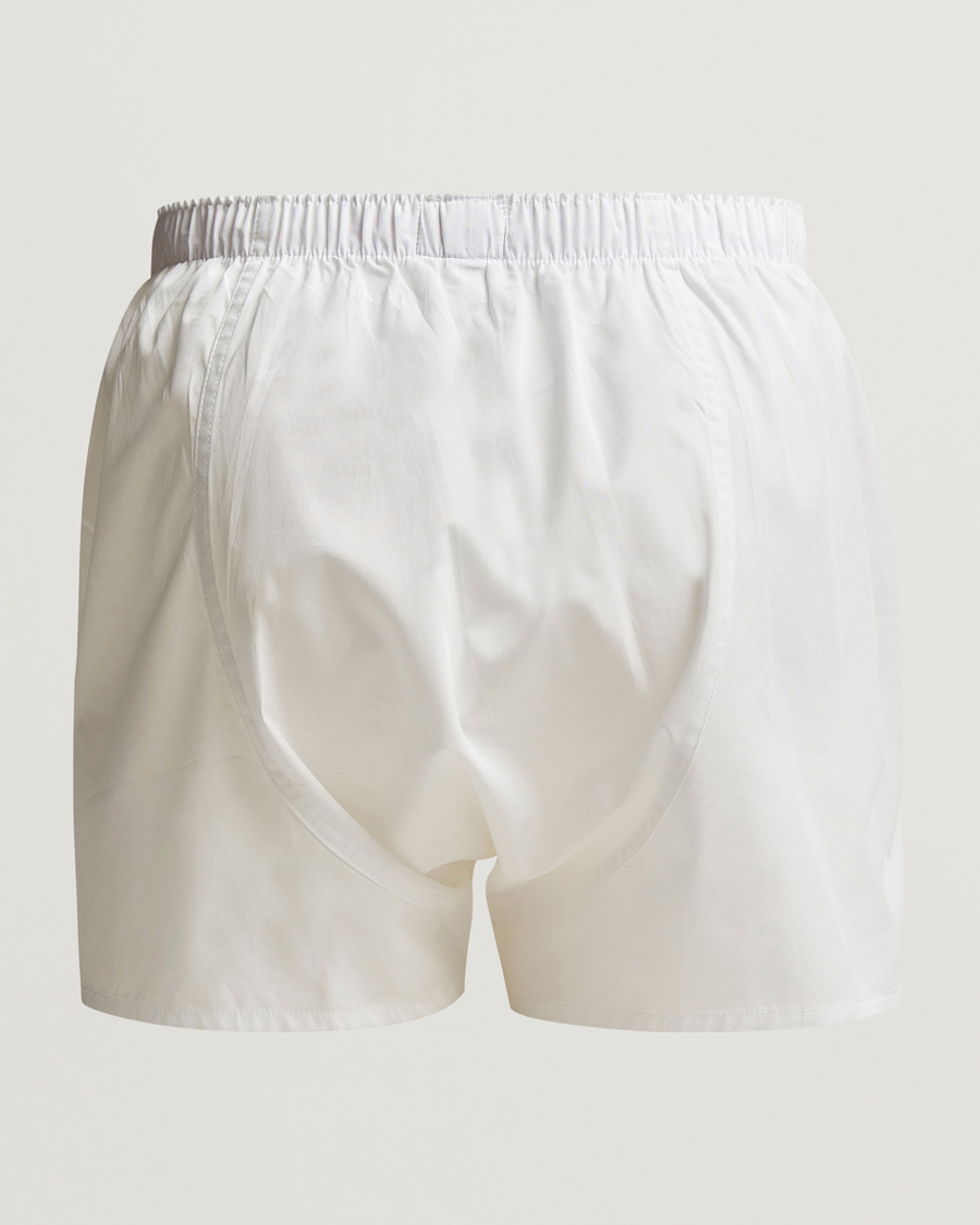 Men | Underwear & Socks | Sunspel | Classic Woven Cotton Boxer Shorts White