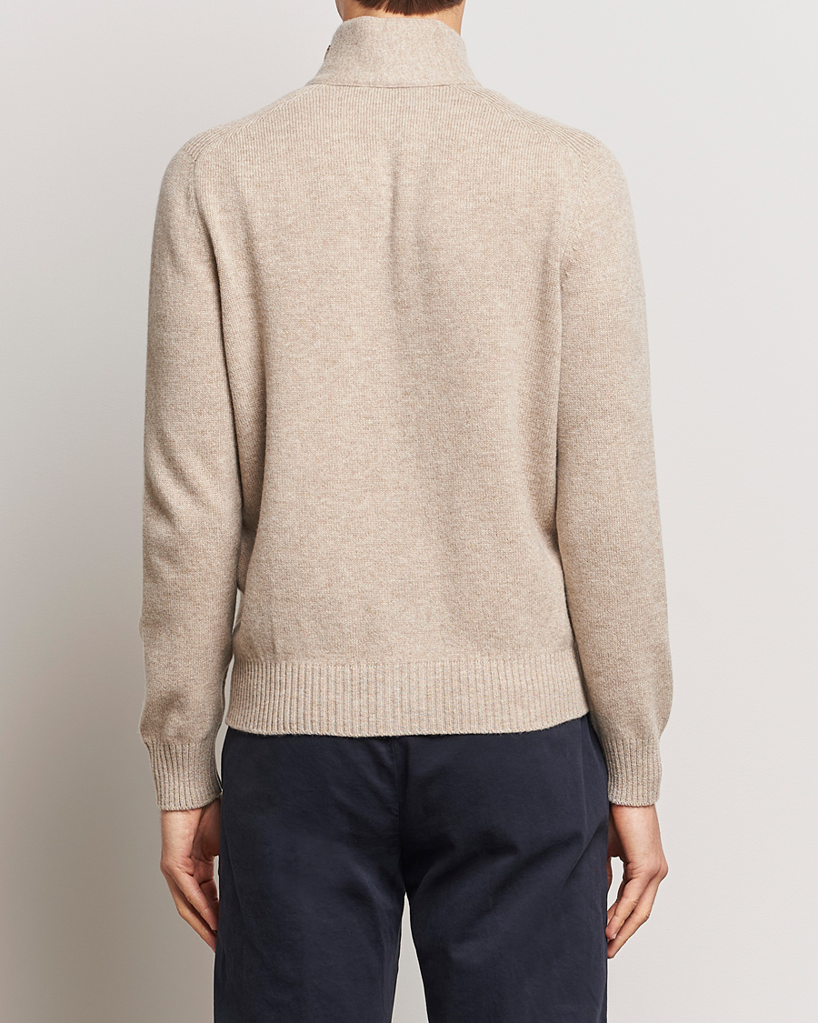 Men | Sweaters & Knitwear | Gran Sasso | Heavy Wool Cardigan Taupe Melange
