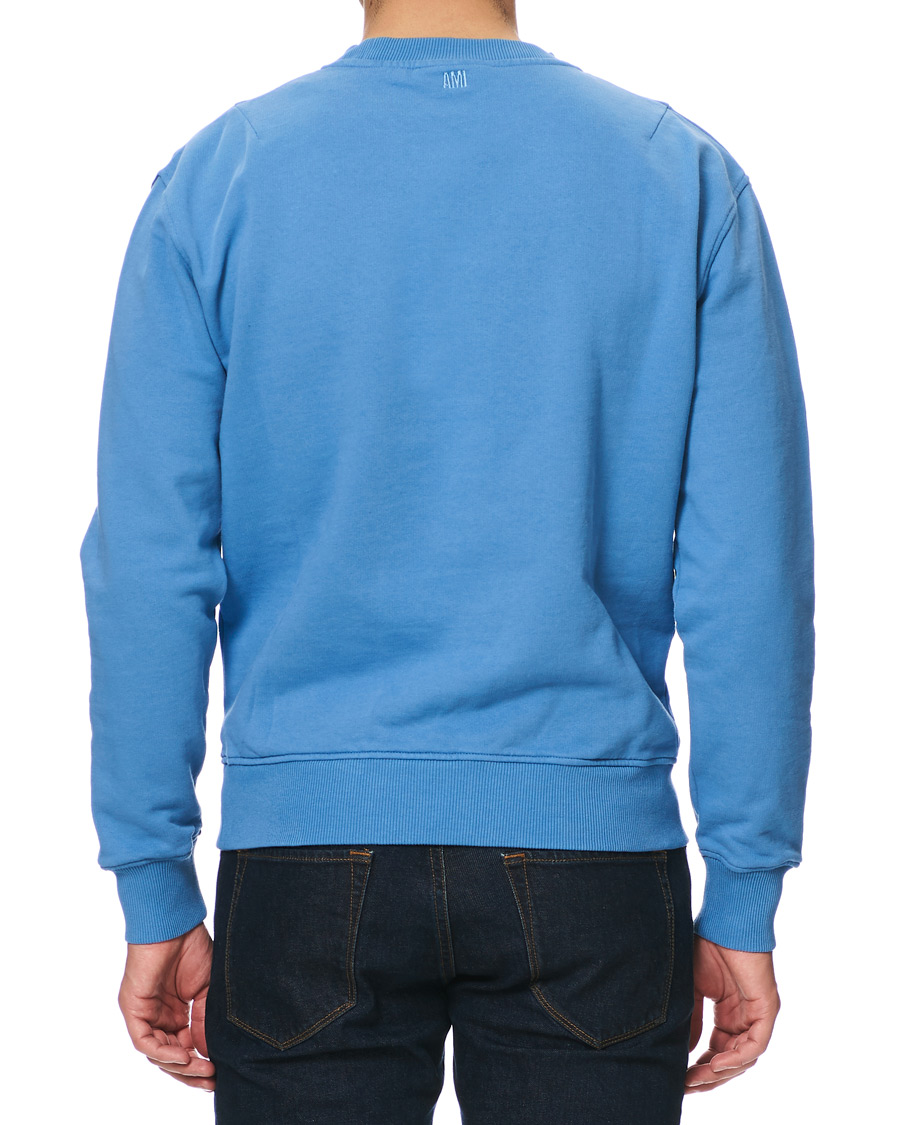 Men | Sweaters & Knitwear | AMI | Heart Logo Sweatshirt Blue