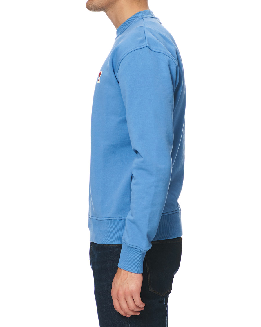Men | Sweaters & Knitwear | AMI | Heart Logo Sweatshirt Blue