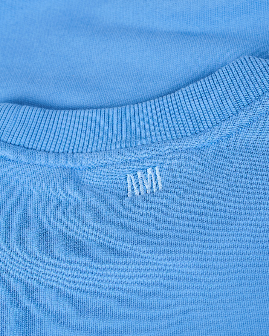 Men | Sweaters & Knitwear | AMI | Heart Logo Sweatshirt Blue