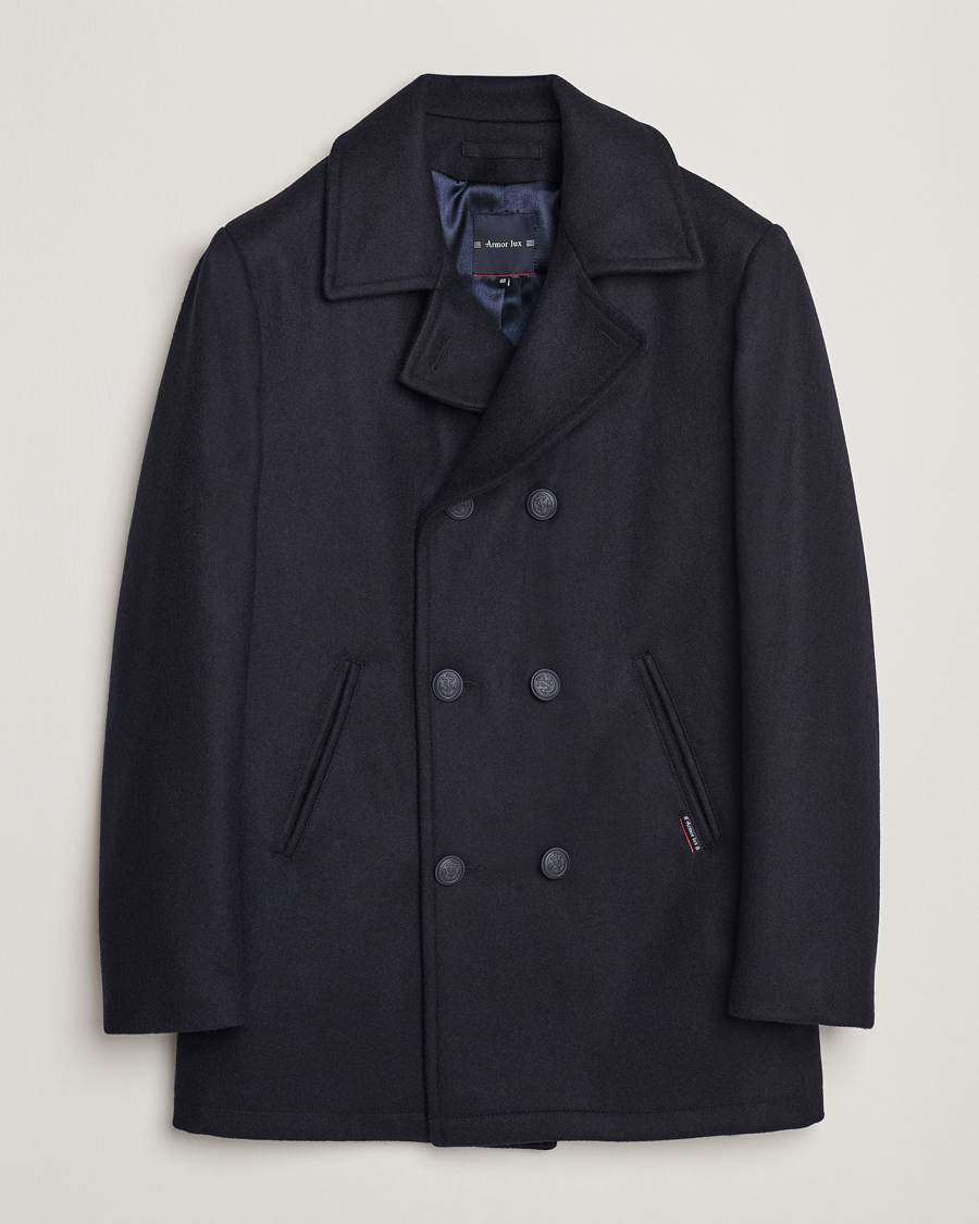 Men | Coats & Jackets | Armor-lux | Kermor Wool Peacoat Navy 46