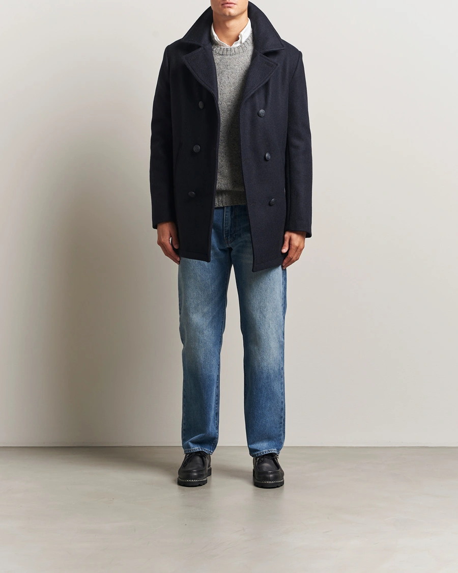 Men | Coats & Jackets | Armor-lux | Kermor Wool Peacoat Navy 46