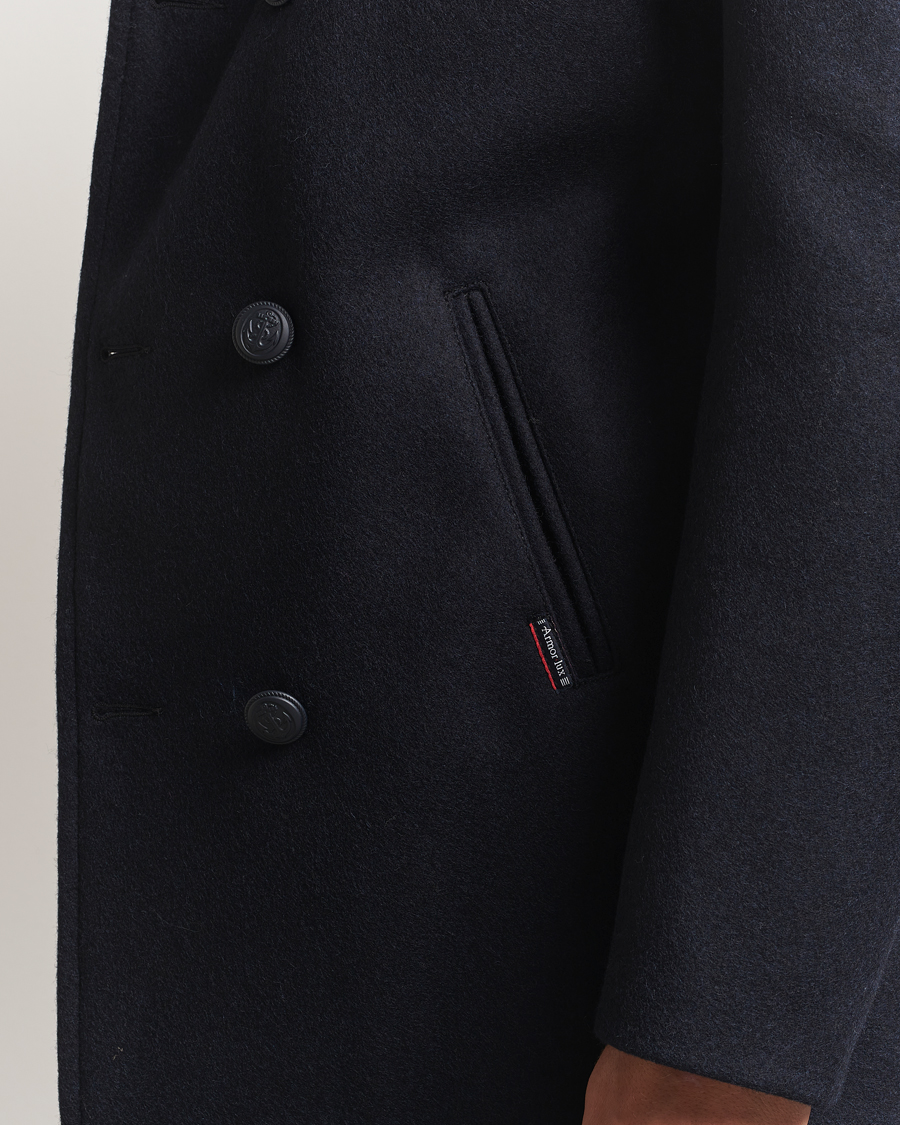 Men | Coats & Jackets | Armor-lux | Kermor Wool Peacoat Navy 46