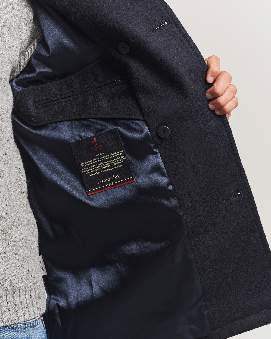 Men | Coats & Jackets | Armor-lux | Kermor Wool Peacoat Navy 46