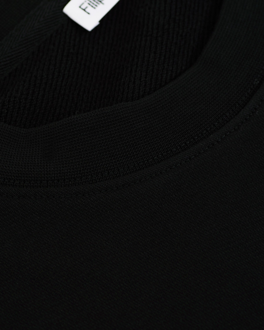 Men | Sweaters & Knitwear | Filippa K | Gustaf Cotton Sweatshirt Black