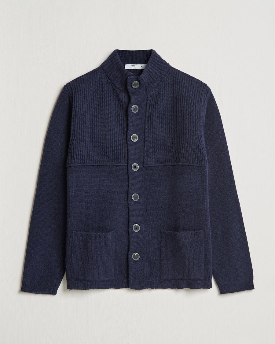 Men | Sweaters & Knitwear | Inis Meáin | Heavy Wool Cardigan Navy