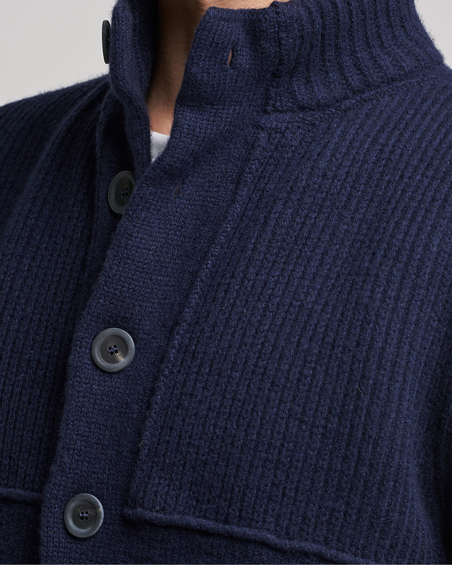 Men | Sweaters & Knitwear | Inis Meáin | Heavy Wool Cardigan Navy