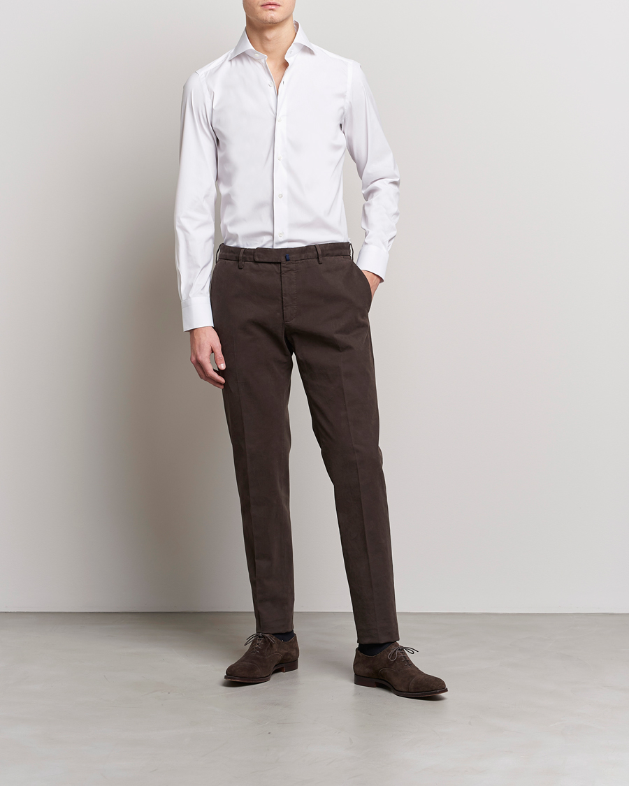 Men | Formal | Finamore Napoli | Milano Slim Fit Stretch Shirt White