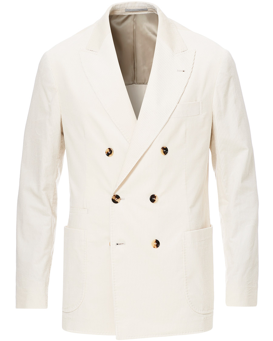 Men | Blazers | Brunello Cucinelli | Sea Island Cotton Corduroy Blazer Winter White