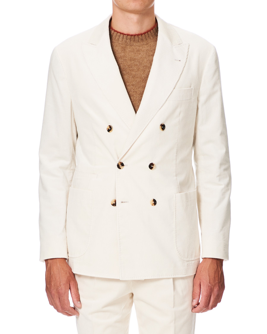 Men | Blazers | Brunello Cucinelli | Sea Island Cotton Corduroy Blazer Winter White
