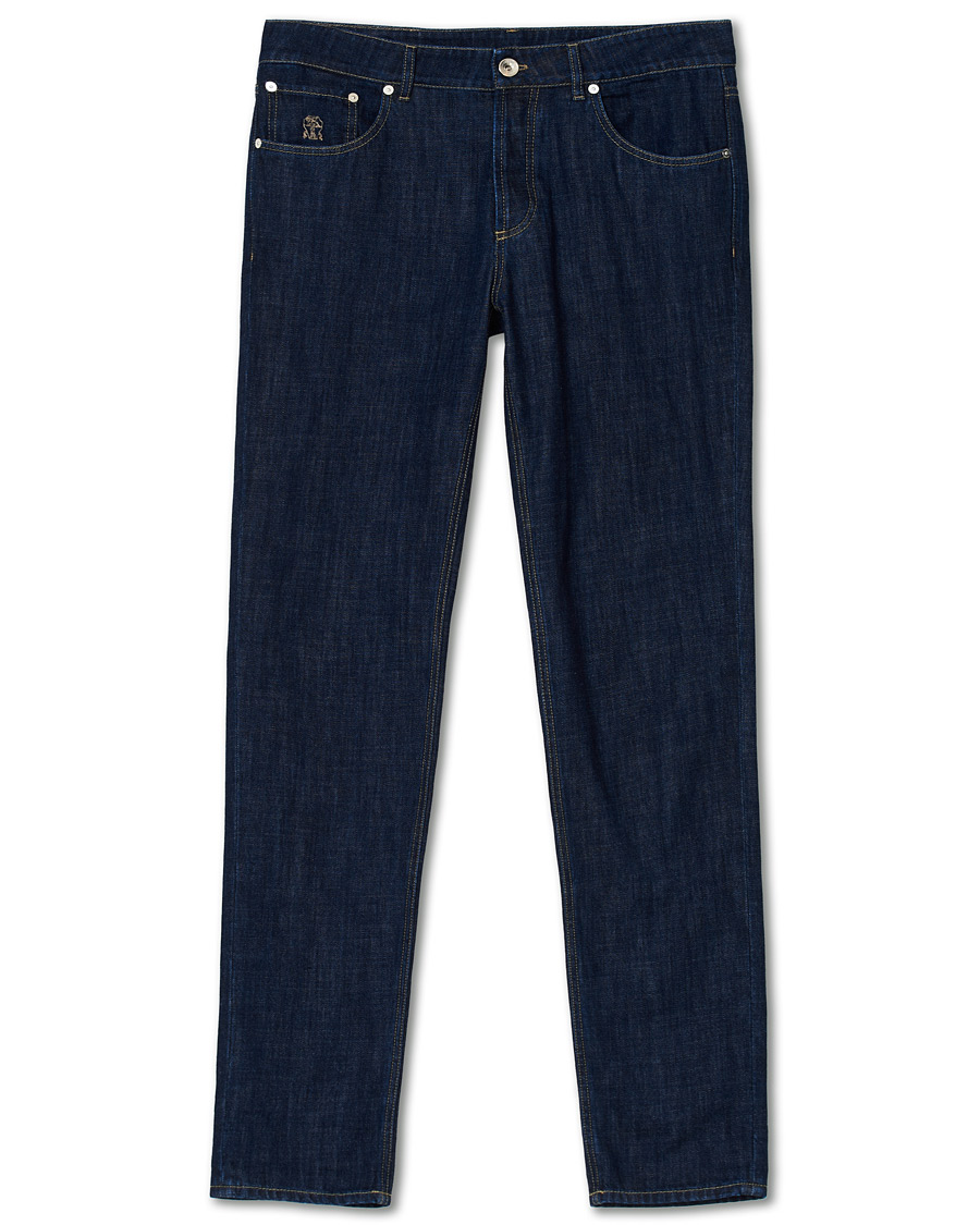 Men | Jeans | Brunello Cucinelli | Slim Fit 5-Pocket Jeans Dark Indigo