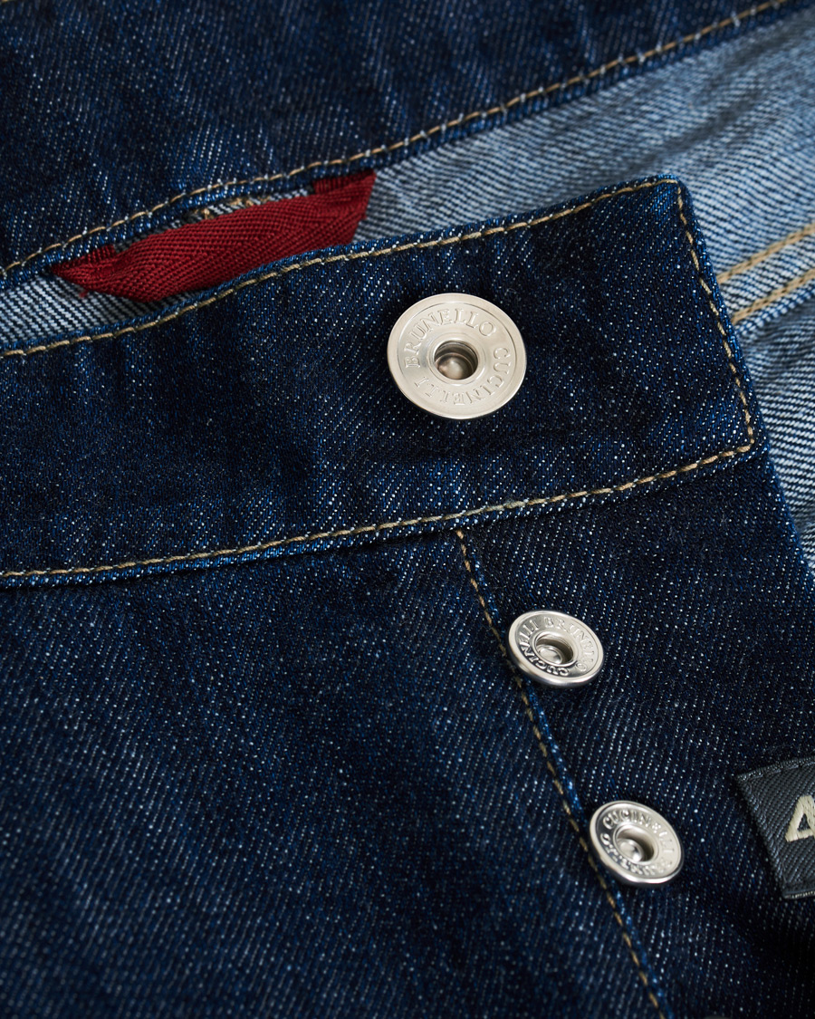 Men | Jeans | Brunello Cucinelli | Slim Fit 5-Pocket Jeans Dark Indigo