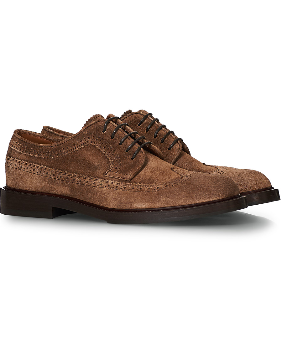Men | Brunello Cucinelli Longwing Brogue Brown Suede | Brunello Cucinelli | Longwing Brogue Brown Suede