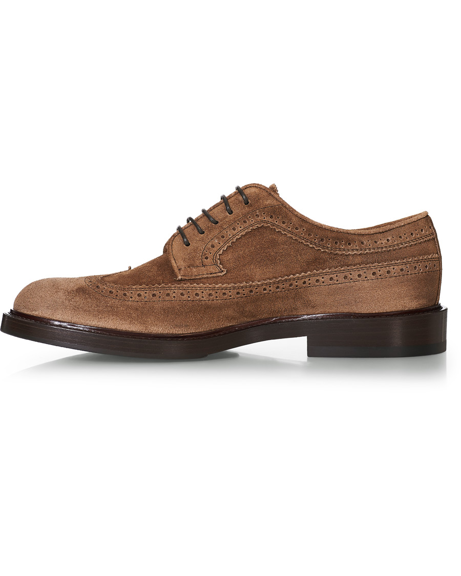 Men | Brunello Cucinelli Longwing Brogue Brown Suede | Brunello Cucinelli | Longwing Brogue Brown Suede