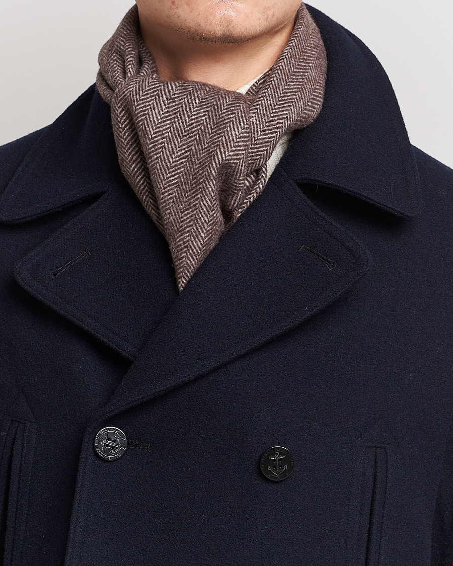 Men | Amanda Christensen Merino Wool Herringbone Brown | Amanda Christensen | Merino Wool Herringbone Brown