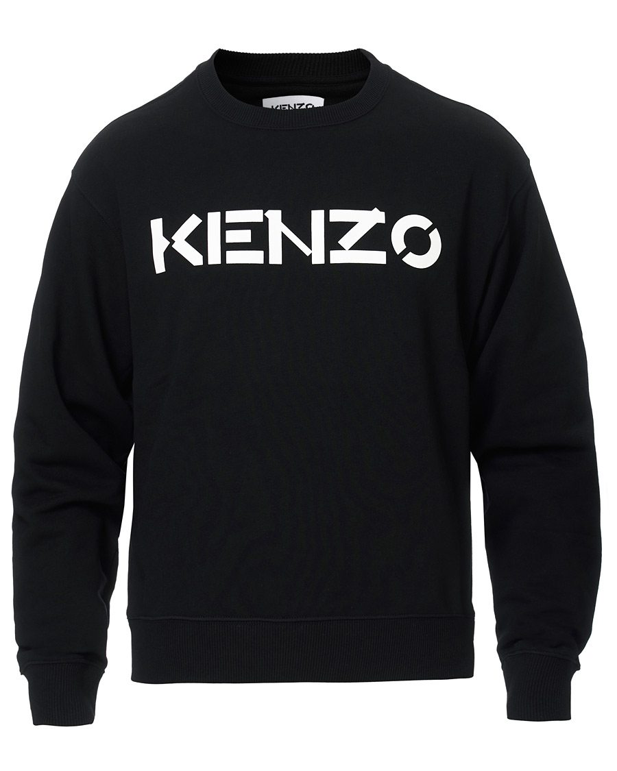 Men | Sweaters & Knitwear | KENZO | Logo Crew Neck Sweatshirt Black