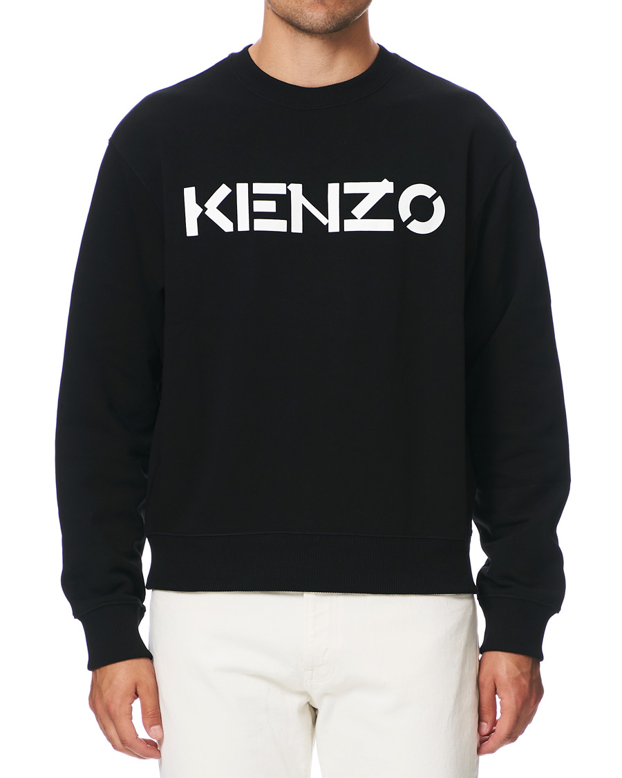 Men | Sweaters & Knitwear | KENZO | Logo Crew Neck Sweatshirt Black