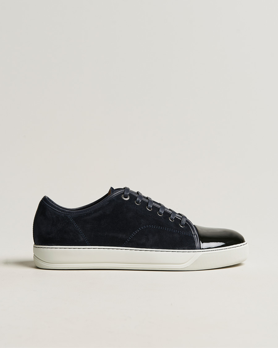Men | Suede shoes | Lanvin | Patent Cap Toe Sneaker Navy
