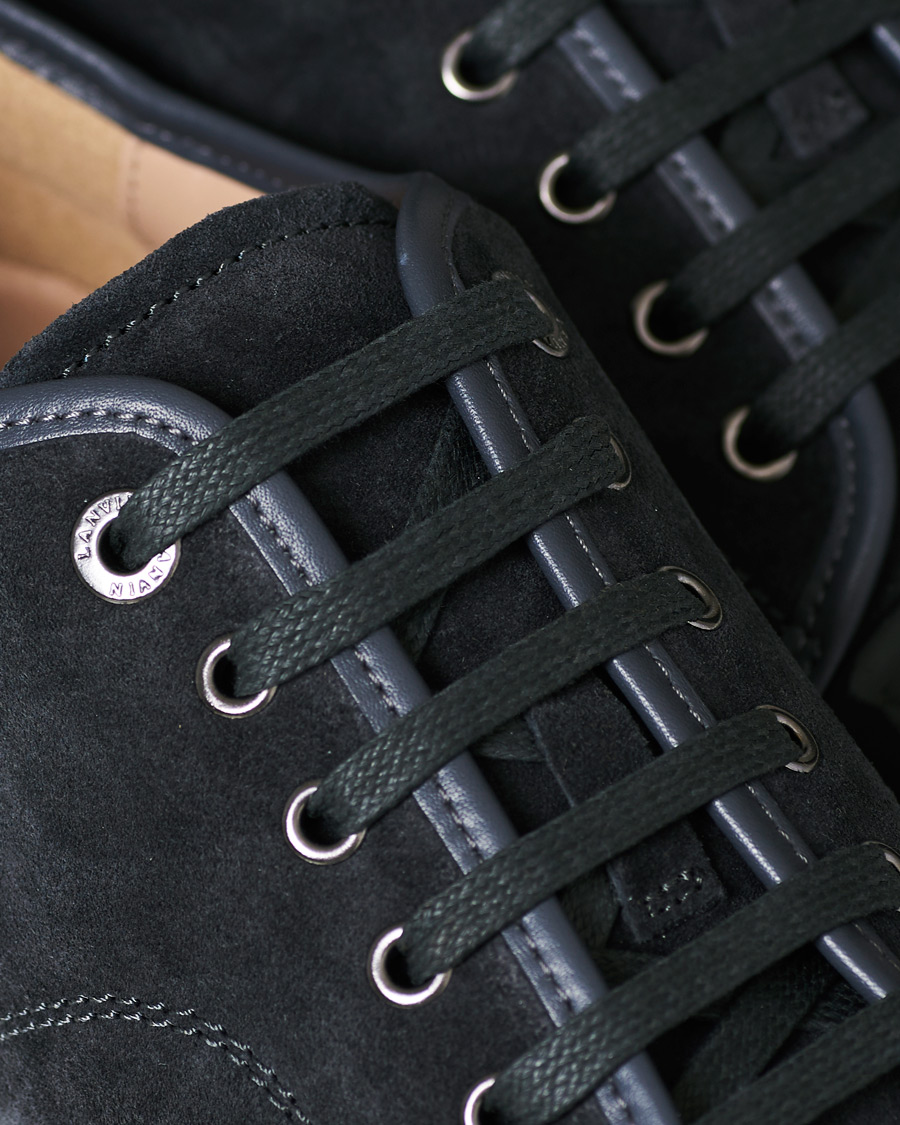 Men | Lanvin Patent Captoe Sneaker Grey Suede | Lanvin | Patent Captoe Sneaker Grey Suede