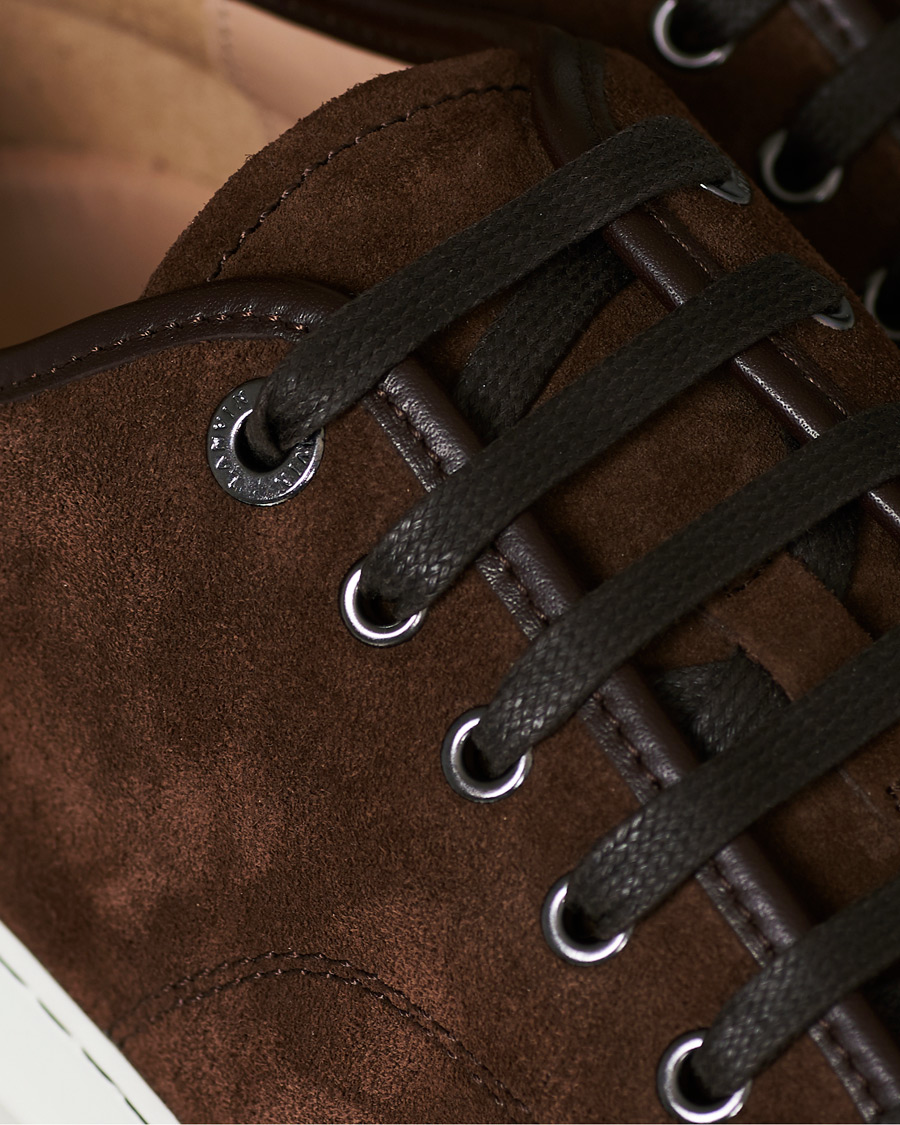 Men | Lanvin Patent Captoe Sneaker Brown Suede | Lanvin | Patent Captoe Sneaker Brown Suede