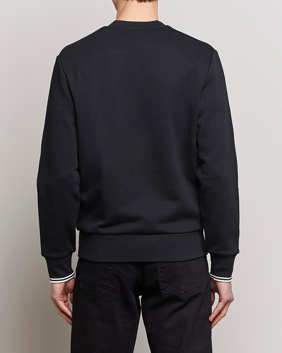 Men | Sweaters & Knitwear | Fred Perry | Crew Neck Sweatshirt Black