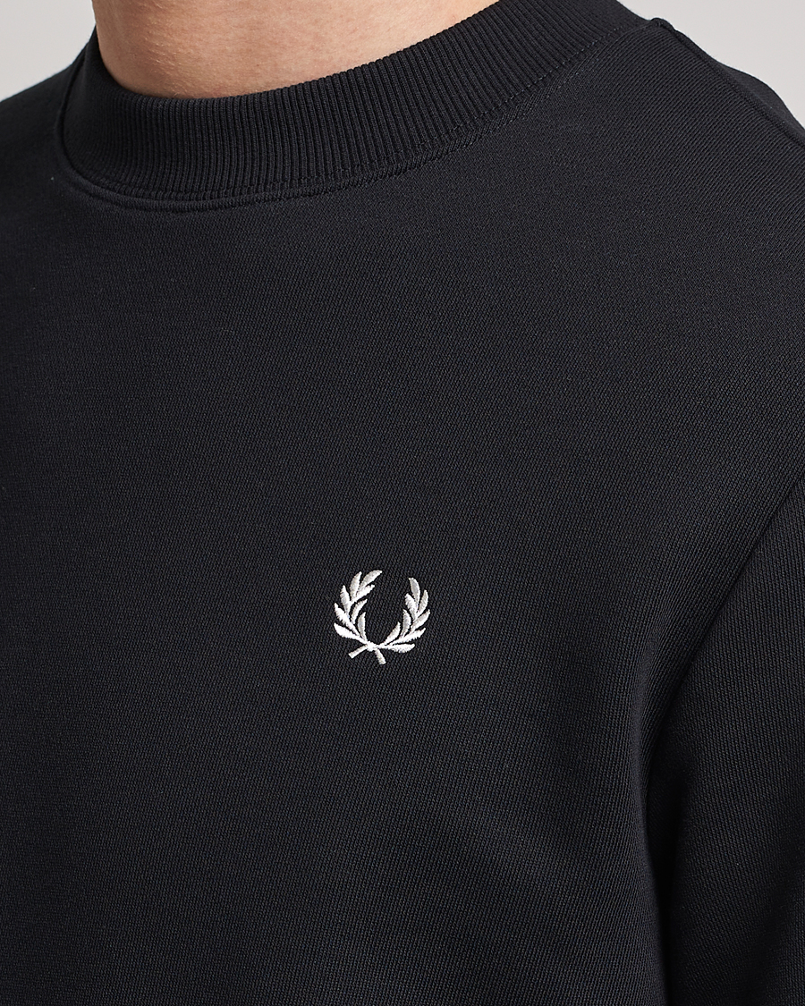 Men | Sweaters & Knitwear | Fred Perry | Crew Neck Sweatshirt Black