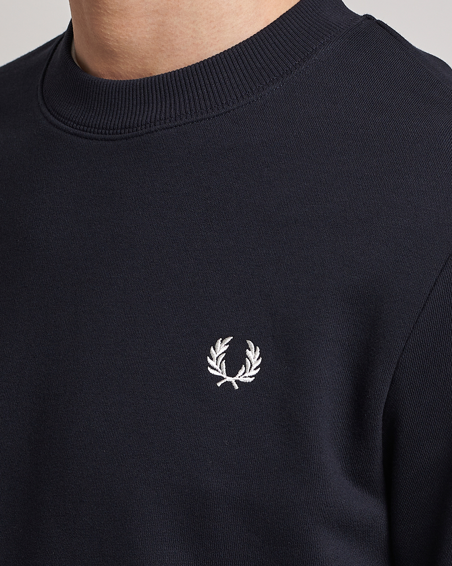 Men | Sweaters & Knitwear | Fred Perry | Crew Neck Sweatshirt Navy