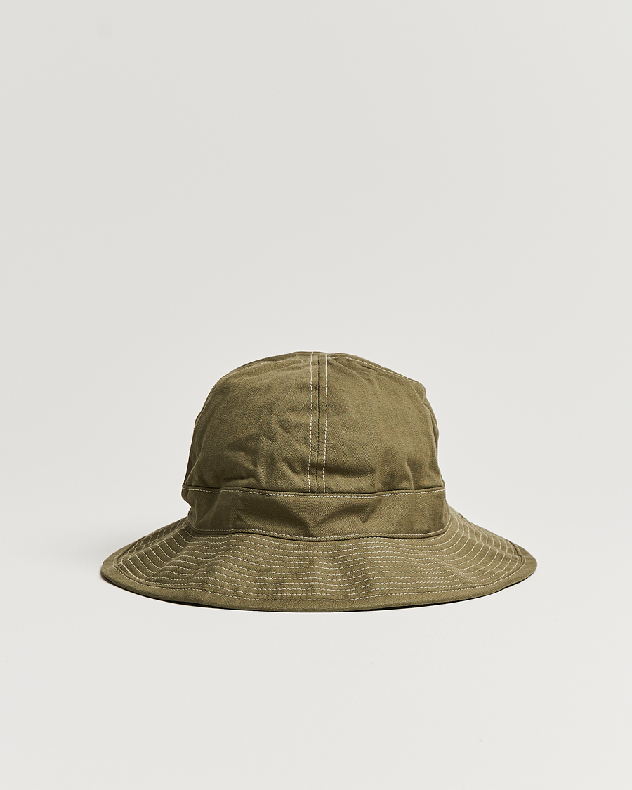 Men | Accessories | orSlow | US Navy Hat Army Green