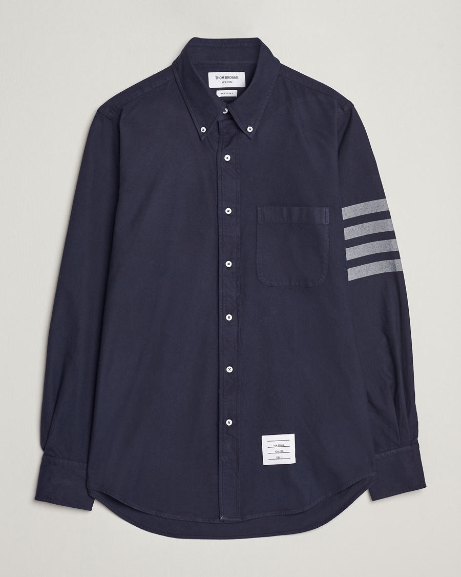 Men | Thom Browne | Thom Browne | 4 Bar Flannel Shirt Navy
