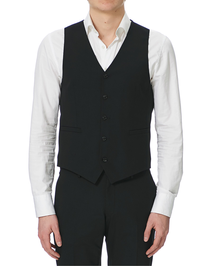 Men | Blazers | Tiger of Sweden | Litt Wool Waistcoat Black