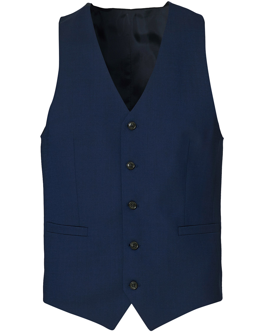 Men | Waistcoats | Tiger of Sweden | Litt Wool Waistcoat Blue
