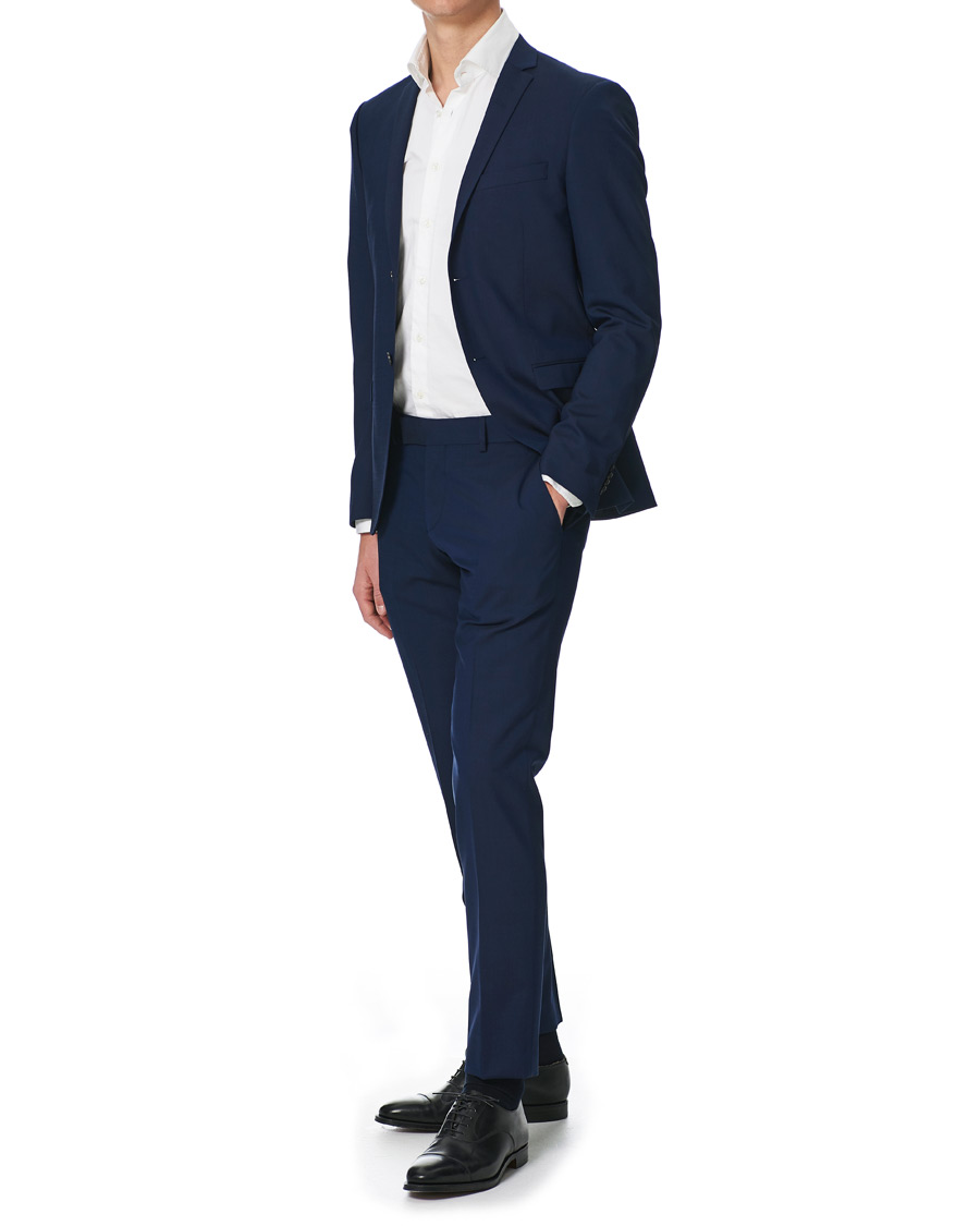 Men | Trousers | Tiger of Sweden | Tordon Wool Suit Trousers Blue