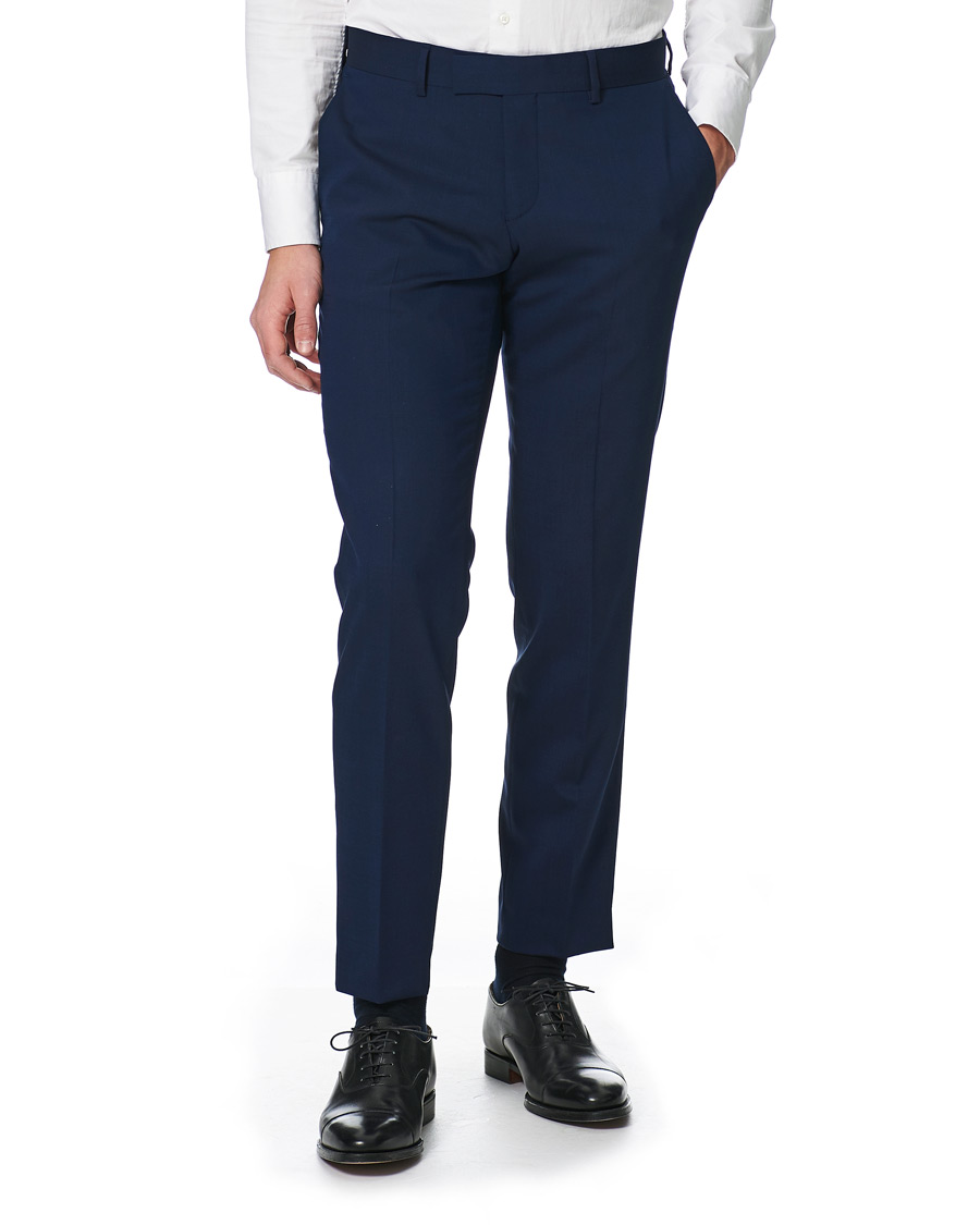 Men | Trousers | Tiger of Sweden | Tordon Wool Suit Trousers Blue