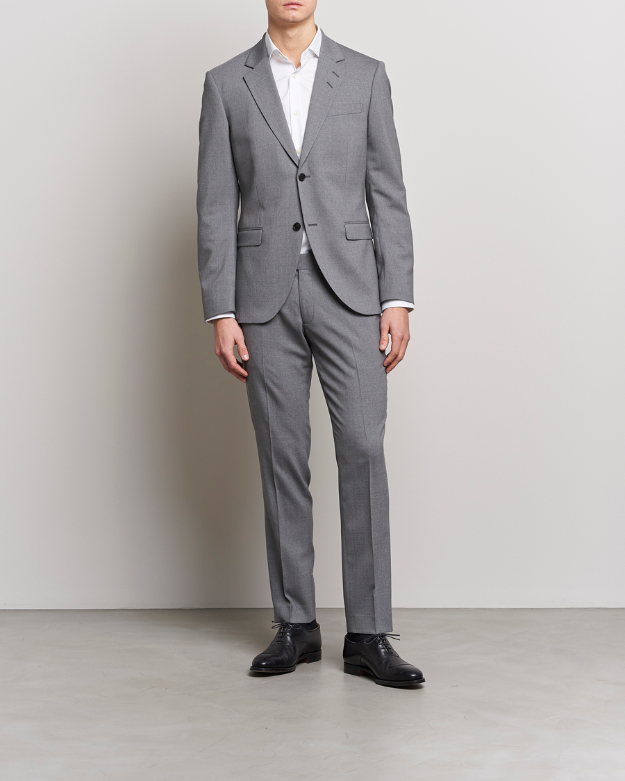 Men | Trousers | Tiger of Sweden | Tordon Wool Suit Trousers Grey