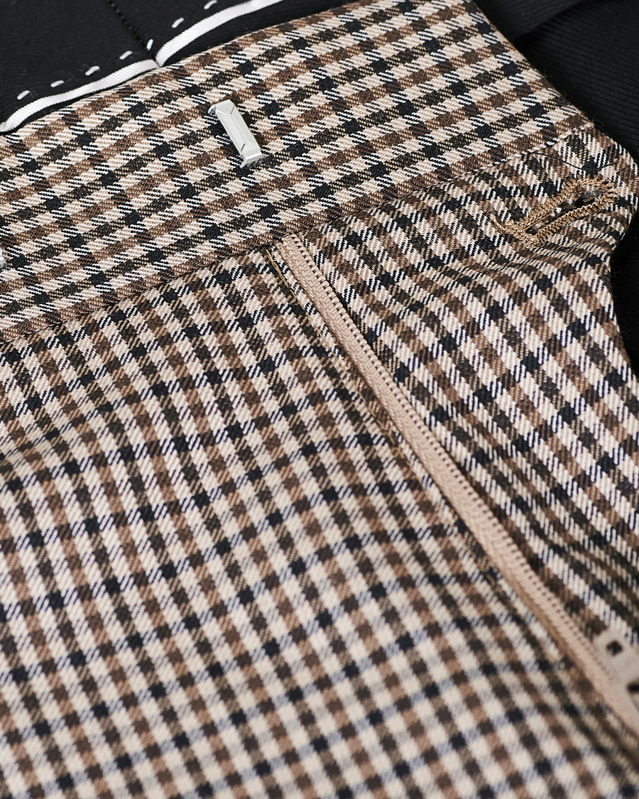 Men | Trousers | Tiger of Sweden | Tillman Checked Trousers Beige
