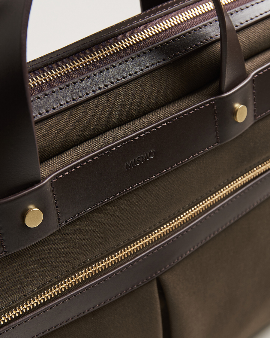 Men | Bags | Mismo | MismoM/S Nylon OfficeArmy/Dark Brown