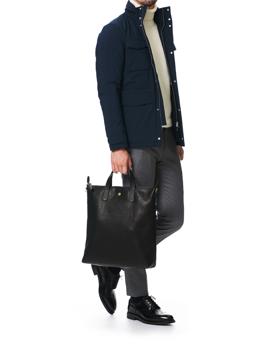 Men | Mismo M/S Leather Shopper Bag Black | Mismo | M/S Leather Shopper Bag Black
