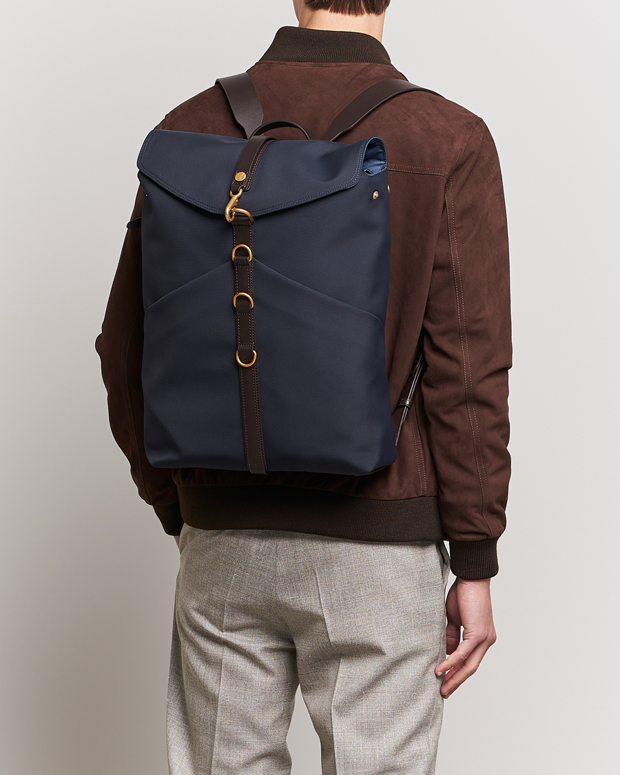 Men | Bags | Mismo | M/S Rucksack Navy/Dark Brown