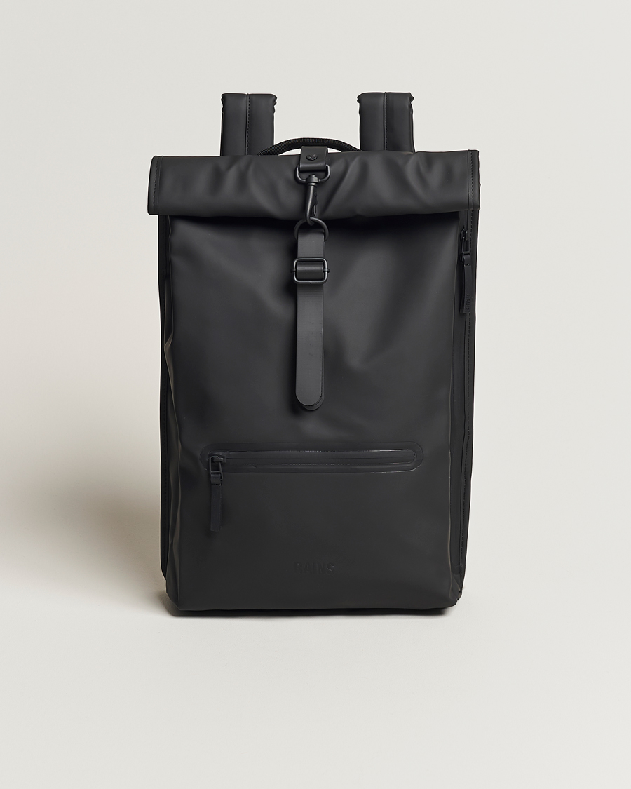 Men | RAINS Rolltop Rucksack Black | RAINS | Rolltop Rucksack Black