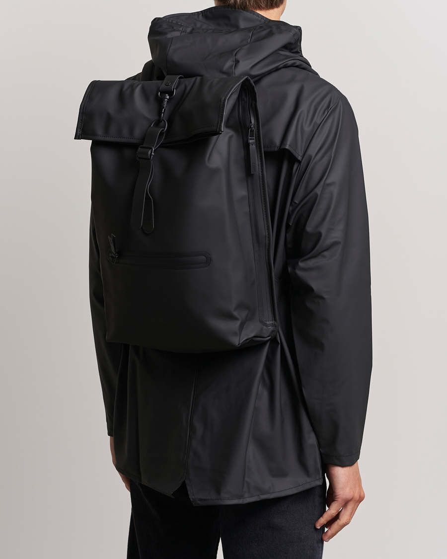 Men | RAINS Rolltop Rucksack Black | RAINS | Rolltop Rucksack Black