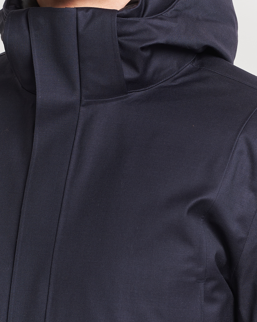 Men | Coats & Jackets | UBR | Redox Parka Savile X Dark Navy Wool