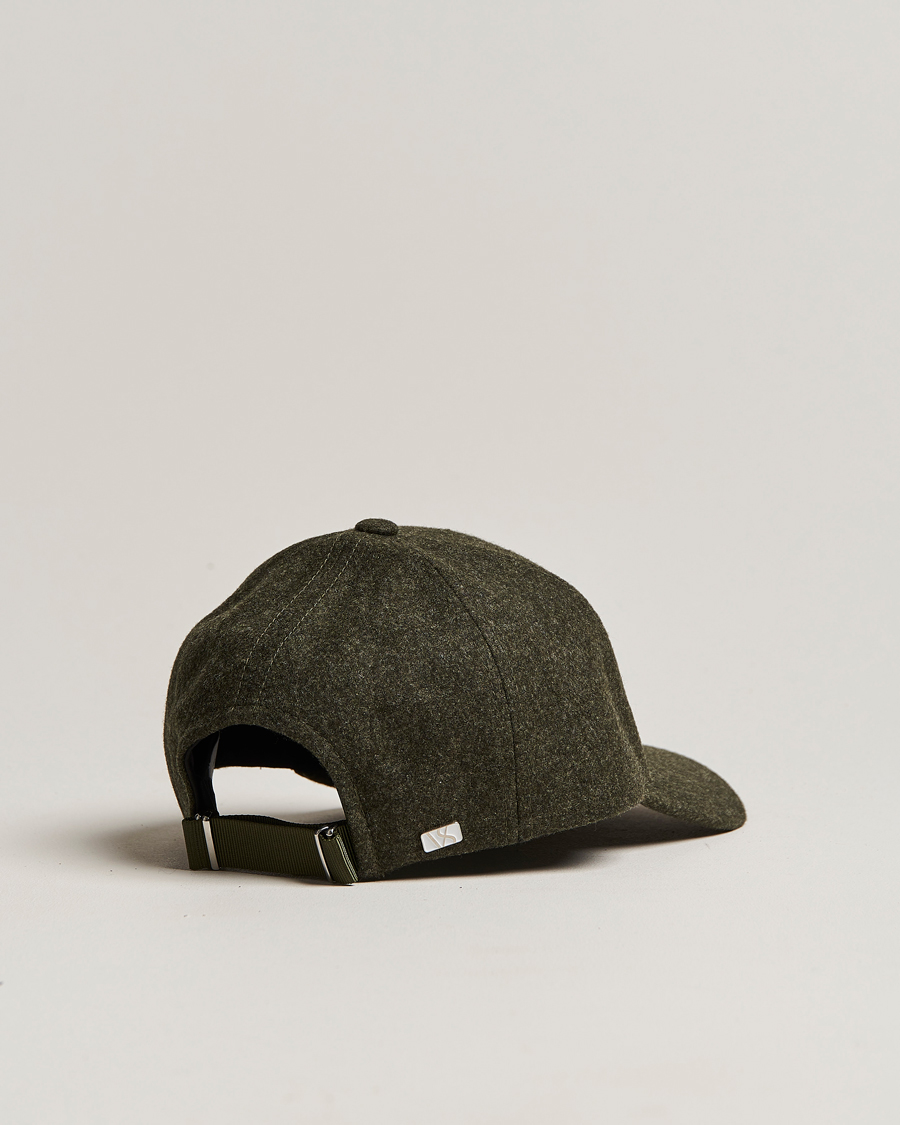 Men | Hats & Caps | Varsity Headwear | Flannel Baseball Cap Forest Green