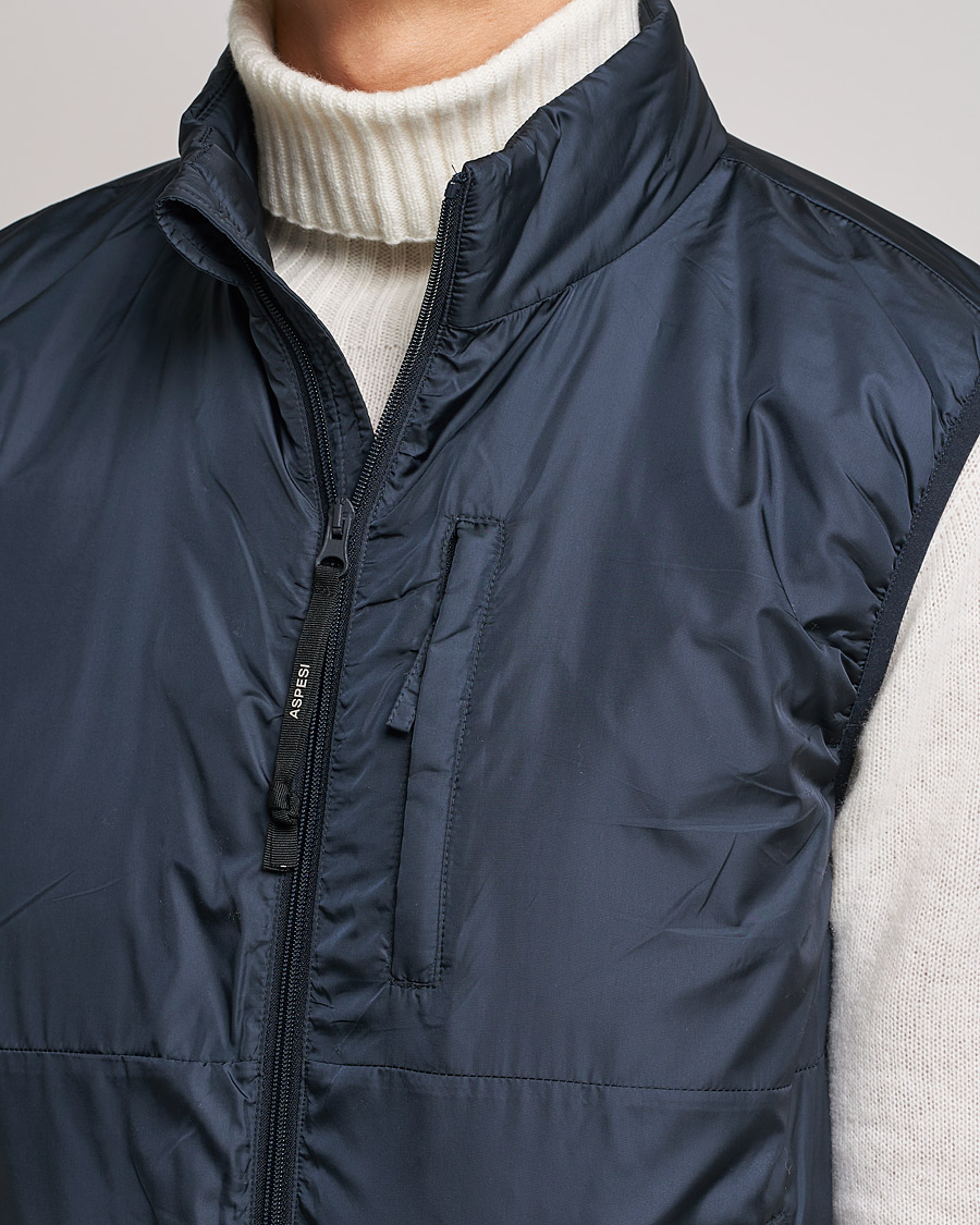 Men | Coats & Jackets | Aspesi | Jil Padded Vest Navy