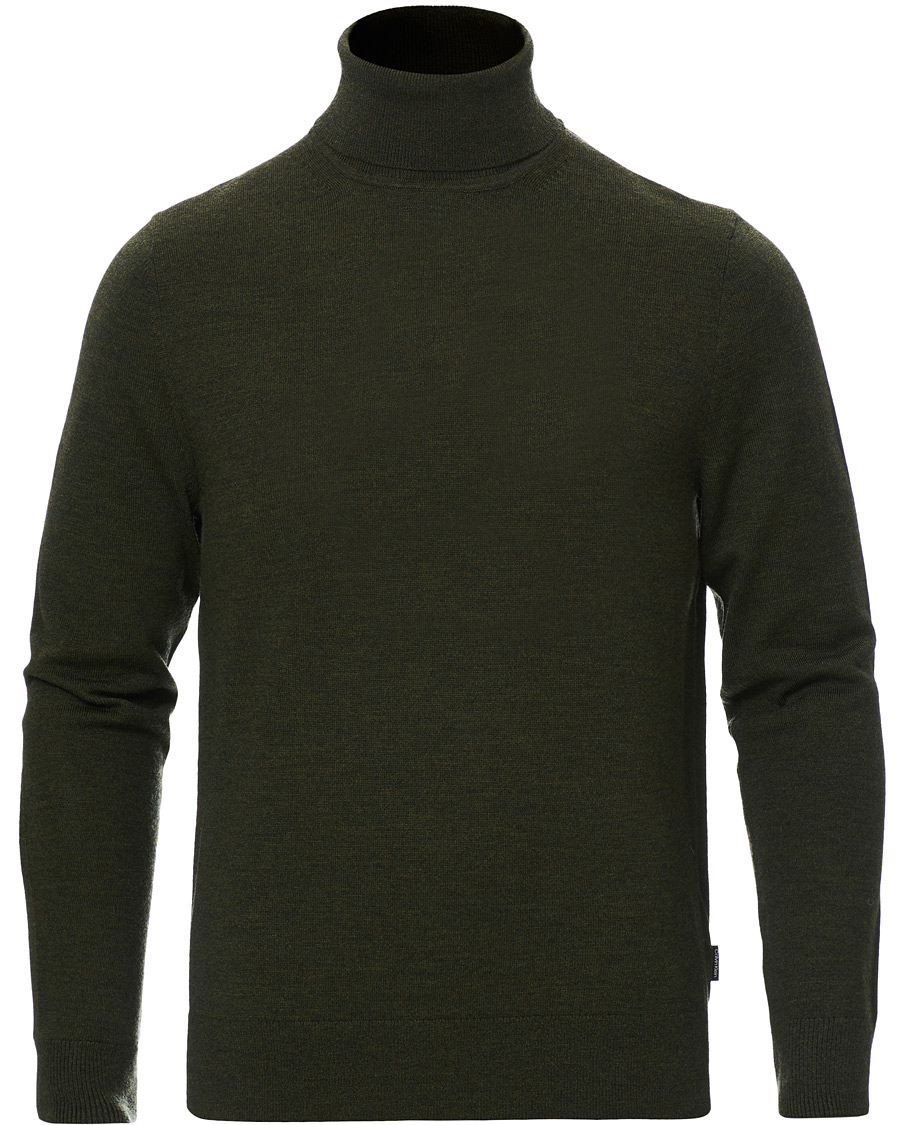 Men | Sweaters & Knitwear | Calvin Klein | Superior Wool Rollneck Dark Olive