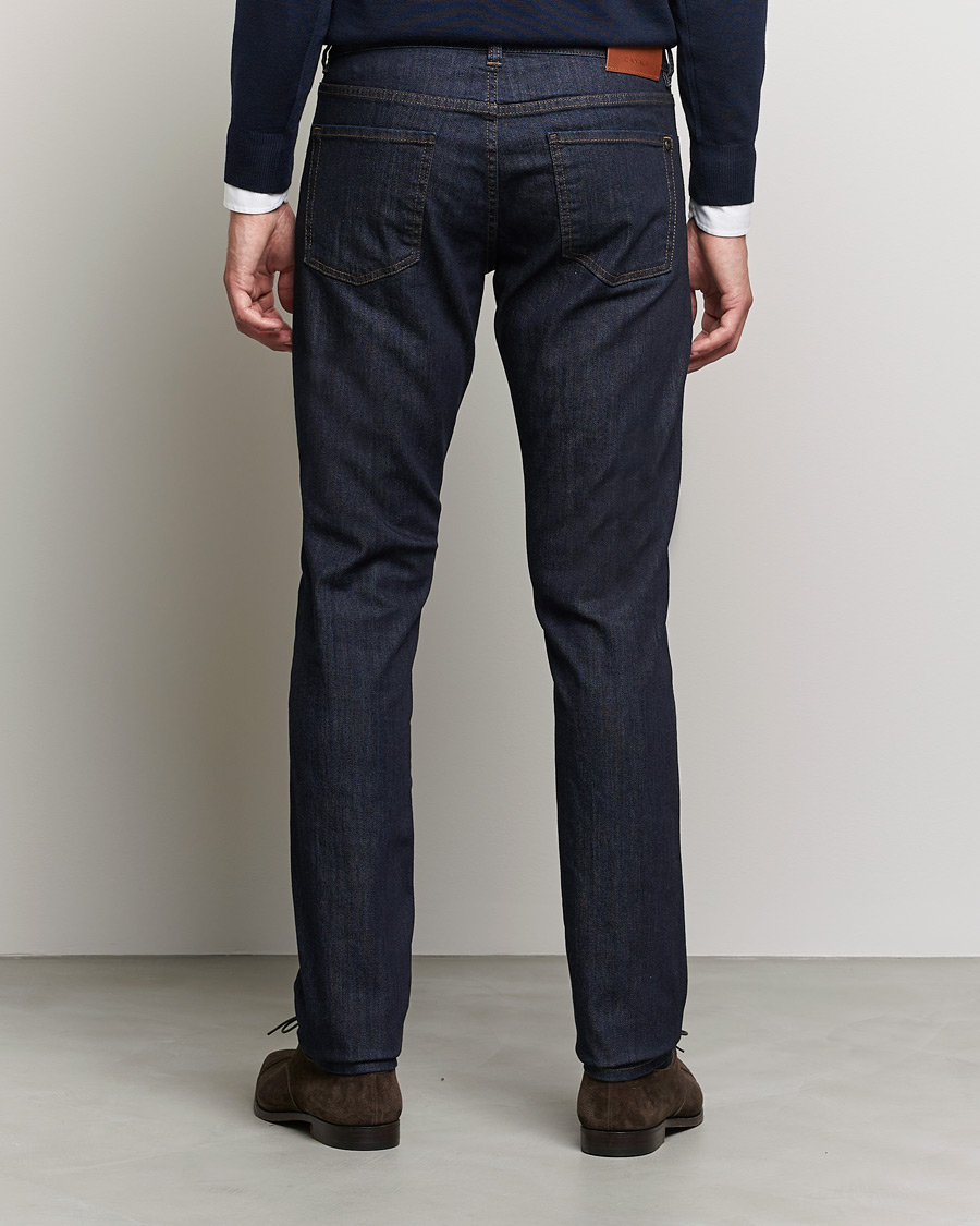 Men | Jeans | Canali | Slim Fit Stretch Jeans Dark Rinse