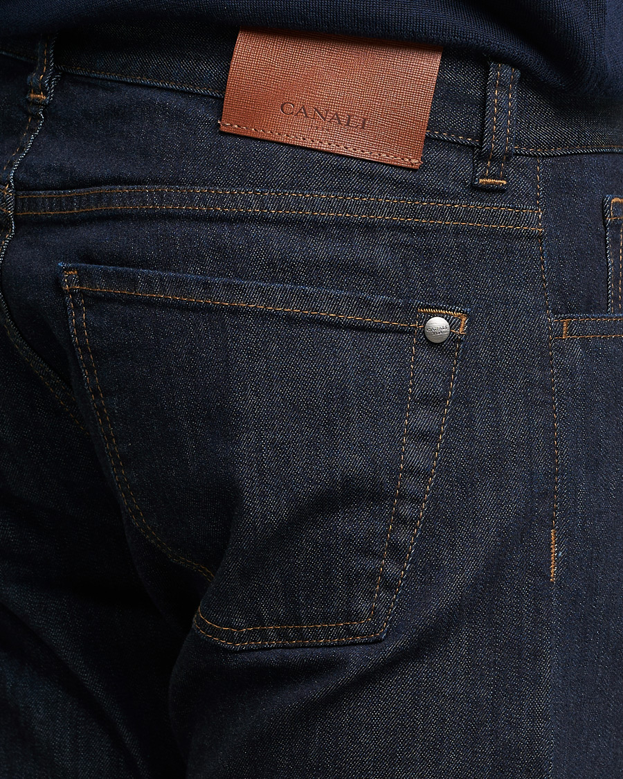 Men | Jeans | Canali | Slim Fit Stretch Jeans Dark Rinse