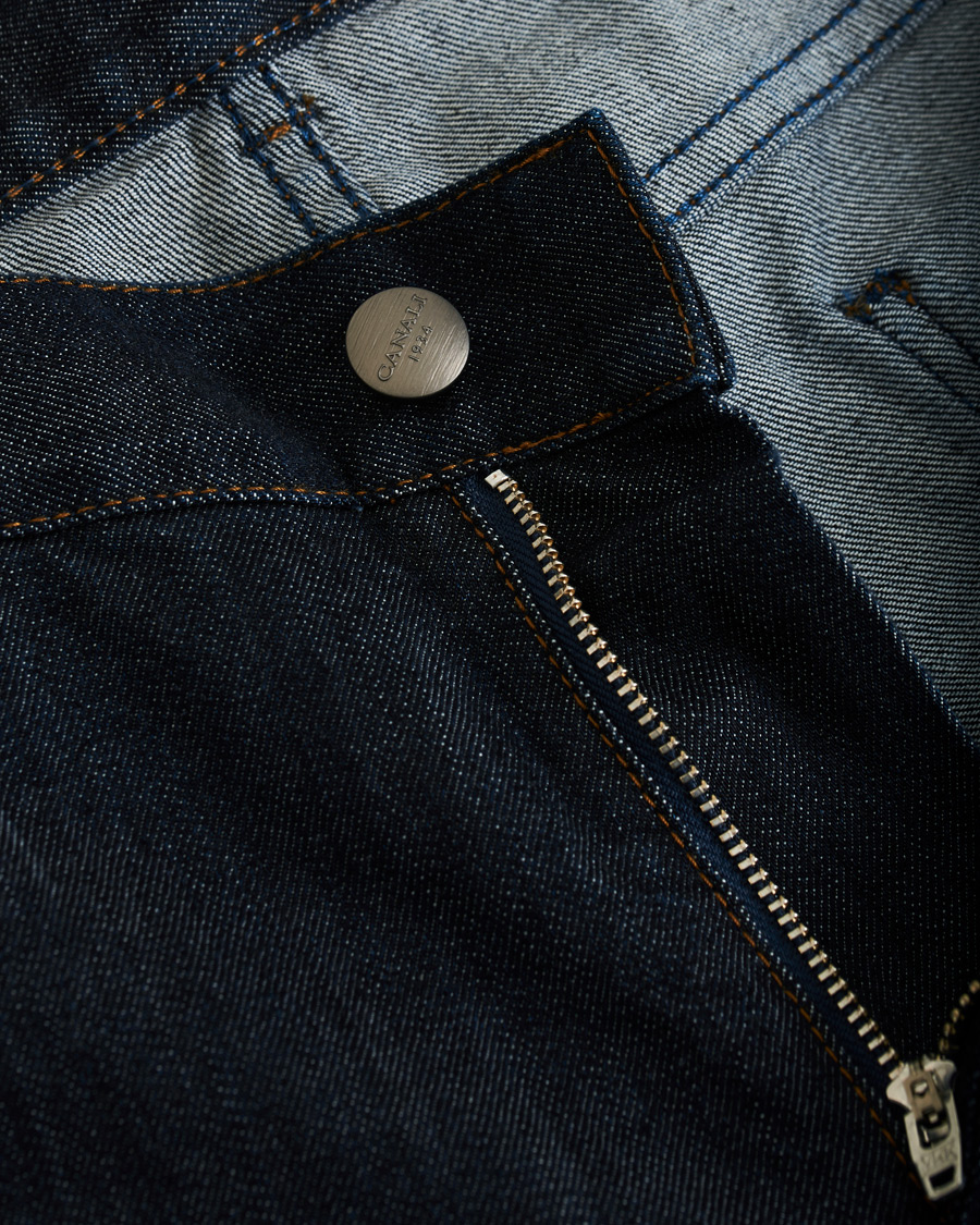 Men | Jeans | Canali | Slim Fit Stretch Jeans Dark Rinse