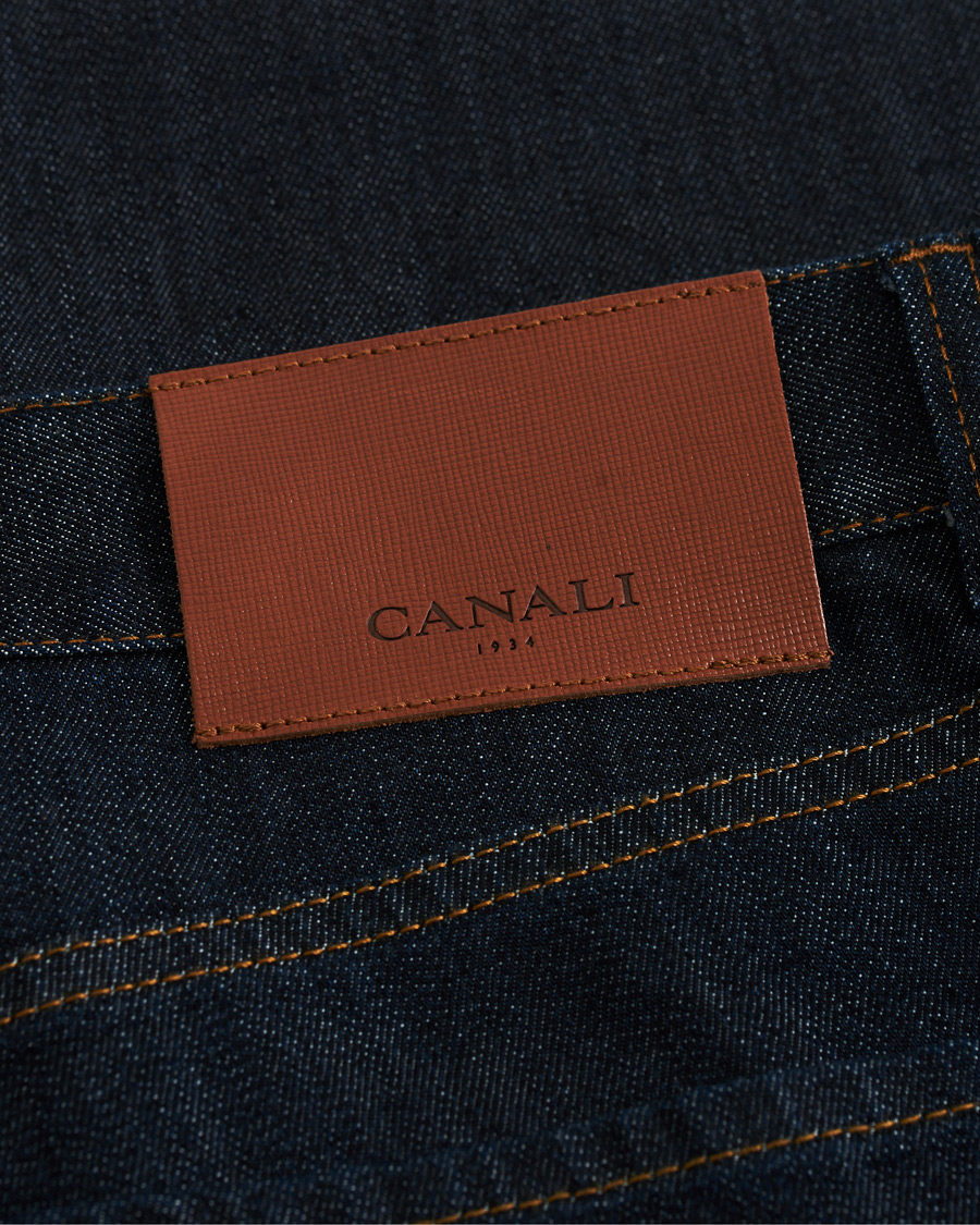 Men | Jeans | Canali | Slim Fit Stretch Jeans Dark Rinse