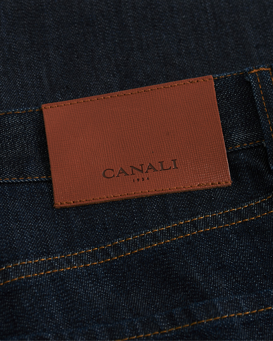Men | Jeans | Canali | Slim Fit Stretch Jeans Dark Rinse